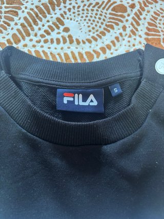 Sudadera Fila Negra y Blanca Talla S