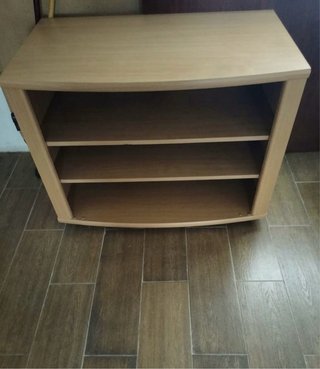Mueble TV madera claro 3 baldas