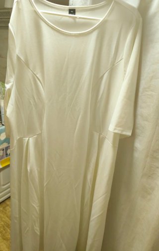 Vestido blanco de fiesta mujer talla 4XL.