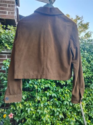 Chaqueta de Piel Zara Marrón