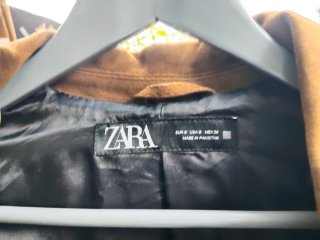 Chaqueta de Piel Zara Marrón