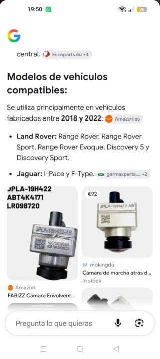 Cámara de visión JPLA-19H422-AB