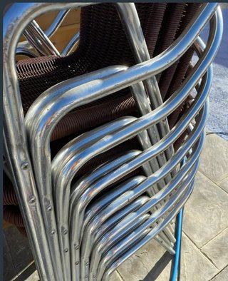 18 SILLAS DE BAR DE ALUMINIO - HOSTELERIA