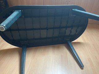 Mesa de Jardín Negra 180x90x75h