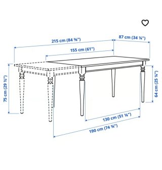 Conjunto de mesa extensible y 6 sillas blancas