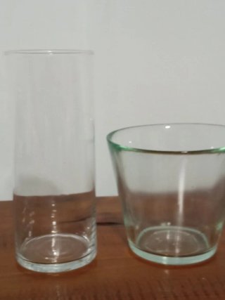 Set de 2 Jarrones de Cristal fino y gordo