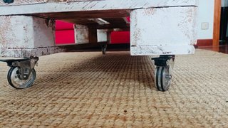 Mesa centro madera y cristal