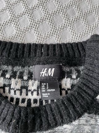 Jersey H&M Negro y Blanco