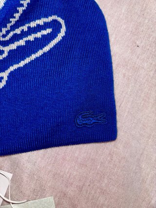 Gorro Lacoste Azul Cocodrilo