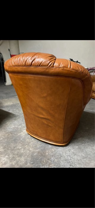 2 Sillones de Piel Vintage Marrones