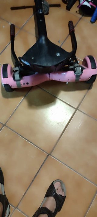 Hoverboard Rosa con Asiento Kart