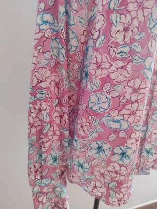 Blusa Zara Manga Larga Estampada Talla S