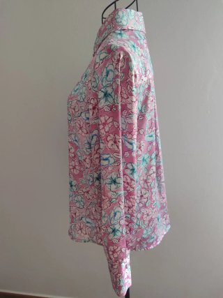 Blusa Zara Manga Larga Estampada Talla S
