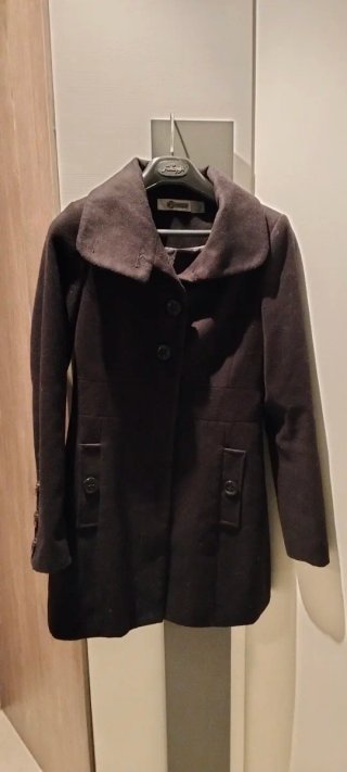 Abrigo Negro Elegante Talla S