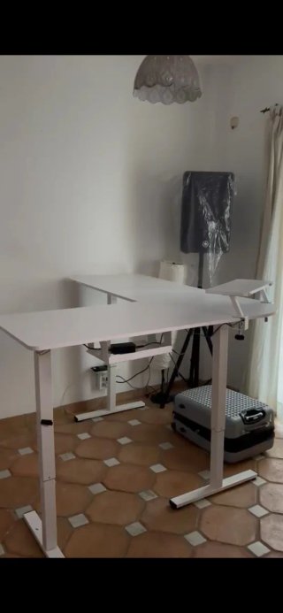 Mesa Escritorio Elevable Blanca