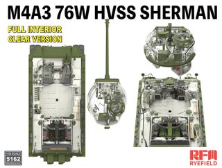 Maqueta M4A3 76W HVSS SHERMAN Interior, RFM 1/35