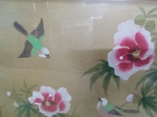 Pintura a mano sobre seda china