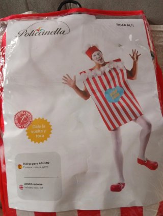 Disfraz de Palomitas Adulto Talla M/L