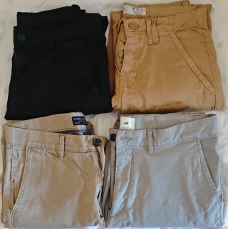 Pack 4 Pantalones Chino Hombre (Sfera, H&M)