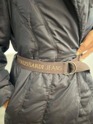 Abrigo Trussardi Negro con Capucha