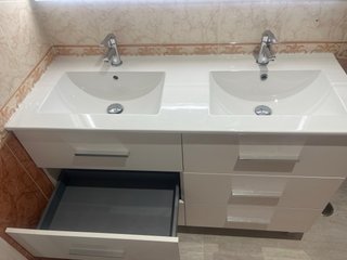 Mueble de baño doble nuevo 6 cajones 1.20 metros