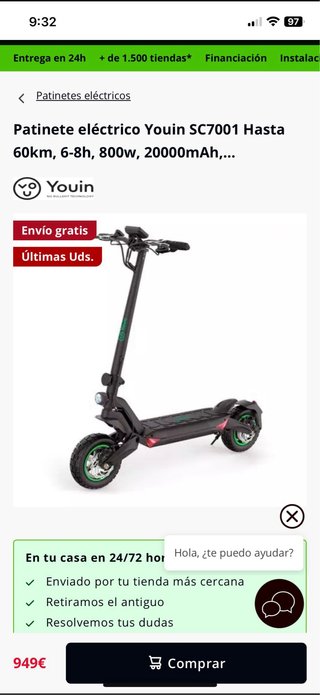 Patinete eléctrico Youin SC7001