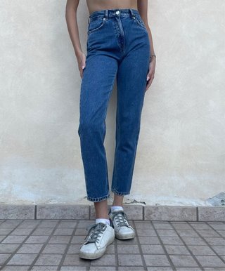 Jeans Pull&Bear Mom Fit Blu