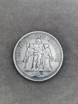 Moneda 50 Francos Franceses Plata 1977