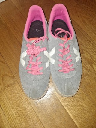 Zapatillas Munich grises y rosas