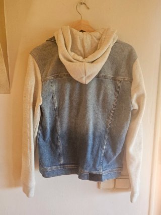 Chaqueta Hollister S Vaquera Gris Capucha
