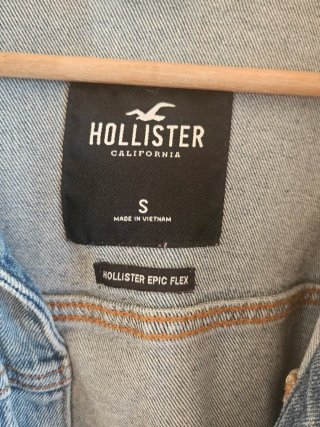 Chaqueta Hollister S Vaquera Gris Capucha