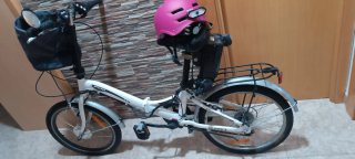 Bicicleta Eléctrica Plegable Blanca