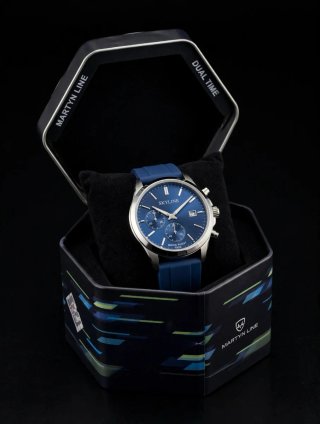 Reloj SKYLINE Dual Time Azul