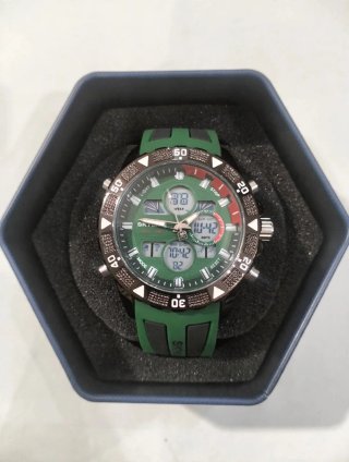 Reloj SKYLINE Dual Time Verde