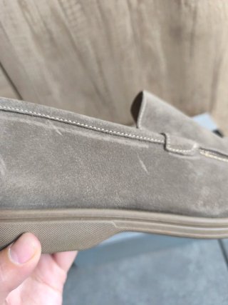 Mocasines Hombre Beige/Gris Ante talla 45