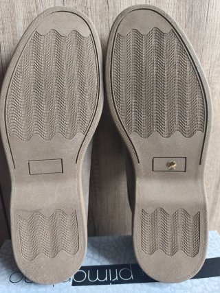 Mocasines Hombre Beige/Gris Ante talla 45