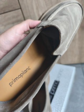 Mocasines Hombre Beige/Gris Ante talla 45