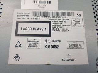 SISTEMA AUDIO / RADIO CD NISSAN NISSAN QASHQAI (J11) 2013-0