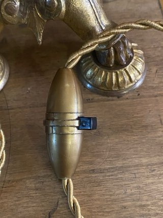 Lámpara de Opalina y Bronce Siglo XIX