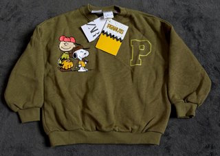 Sudadera Charlie Brown Verde Oliva