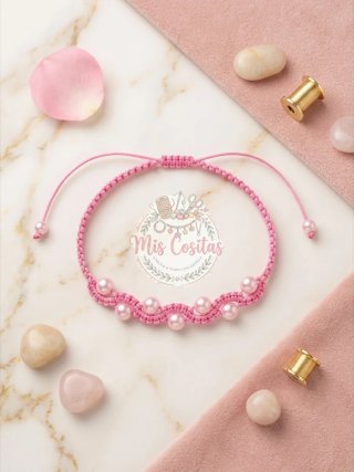 Pulsera Artesanal Rosa