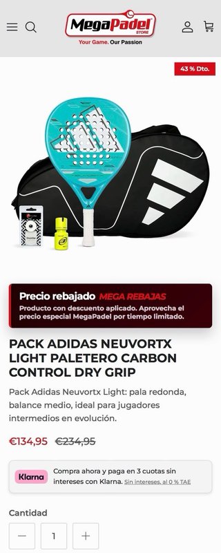 Pala de pádel Adidas NEUVORTX azul