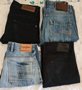 Pack 4 Vaqueros Zara, Inside y Co y CKH