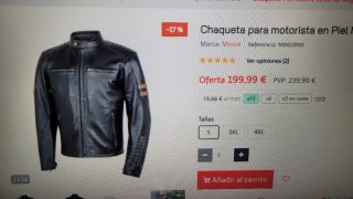 Cazadora de Cuero Vintage LEM Talla XL