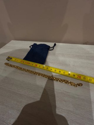 Bracciale a maglia bizantina color oro