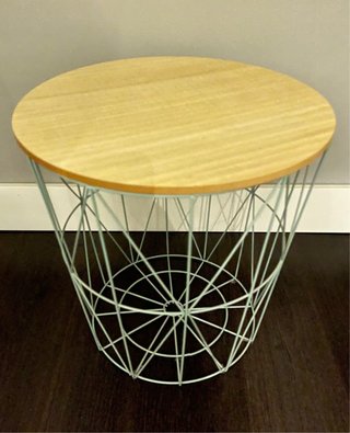 Mesa auxiliar cesta Maisons du Monde (madera/metal