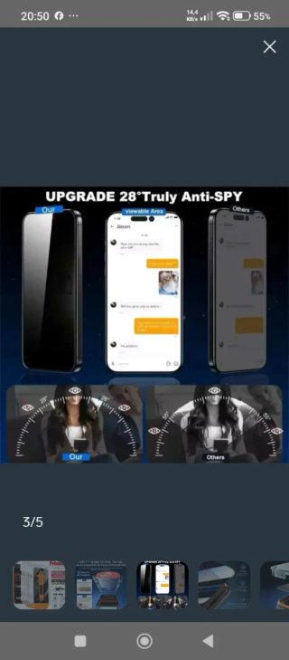 Protector de Pantalla Privacidad iPhone 18 Pro