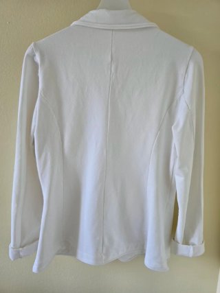 Chaqueta de punto elástica blanca