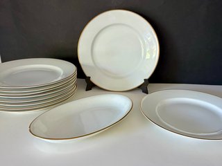 10 Platos de Postre Porcelana Bohemia