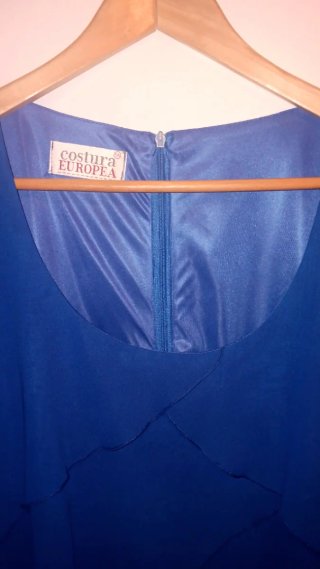 Vestido de Fiesta Azulón Costura Europea T56